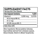 THORNE Vitamin K (Formerly 3-K Complete) - Vitamins K1 and K2 (as MK-4 and MK-7) - Supports Strong Bones - 60 Capsules