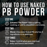 Chocolate Peanut Butter from US Farms, Only 4 Ingredients - Roasted Peanuts, Cocoa, Sea Salt, and Sugar - Vegan, 47 Servings - NAKED PB