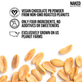 Chocolate Peanut Butter from US Farms, Only 4 Ingredients - Roasted Peanuts, Cocoa, Sea Salt, and Sugar - Vegan, 47 Servings - NAKED PB