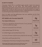 Chocolate Peanut Butter from US Farms, Only 4 Ingredients - Roasted Peanuts, Cocoa, Sea Salt, and Sugar - Vegan, 47 Servings - NAKED PB