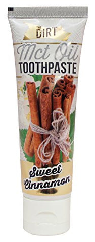 The Dirt Natural Organic Fluoride Free Toothpaste with MCT Coconut Oil (72g) Sweet Cinnamon