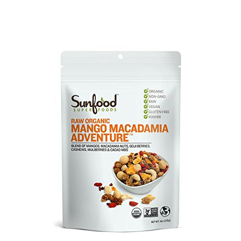 Sunfood Mango Macadamia Adventure, 6 Ounces, Organic, Raw