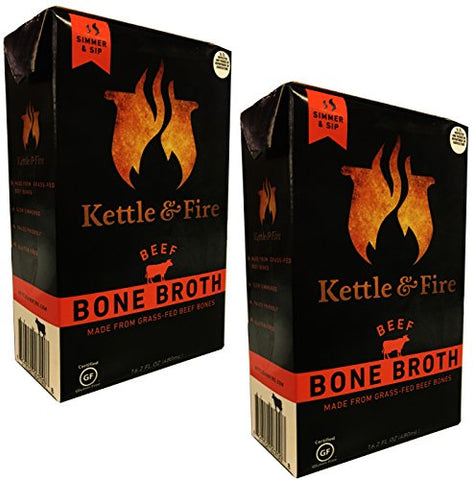 Beef Bone Broth by Kettle & Fire - 100 Percent Grass-fed, Organic, Collagen-rich Beef Bone Broth 2-Pack