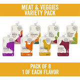 Serenity Kids Baby Food, Organic Savory Veggies and Ethically Sourced Meats Variety Pack, For 6+ Months, 3.5 Ounce Pouch (8 Pack)