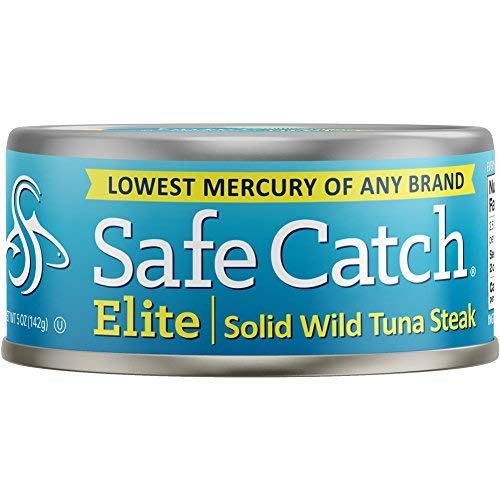 Safe Catch Elite Lowest Mercury Solid Wild Tuna Steak, 5 Ounce Can