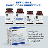 Designs for Sport Vitamin Packs - NSF Certified for Sport Power Pack with Daily Multivitamin, Fish Oil Omega-3, Magnesium Glycinate & Vitamin D3 + K - Professional Workout Supplements (30 Packets)