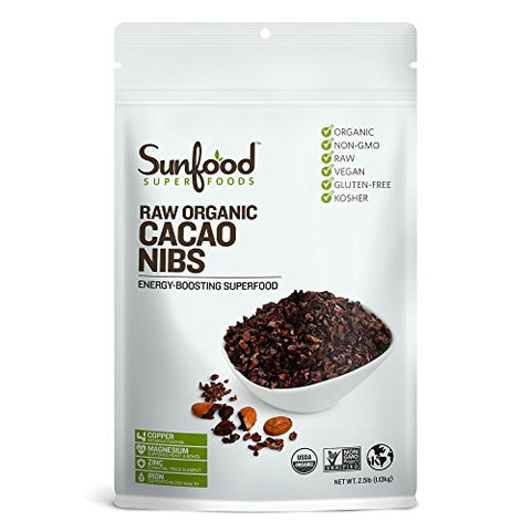 Sunfood Cacao Nibs, 2.5 Pounds, Organic