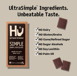 Hu Chocolate Bars | 6 Pack Simple Chocolate | Natural Organic Vegan, Gluten Free, Paleo, Non GMO, Fair Trade Dark Chocolate | 2.1oz Each