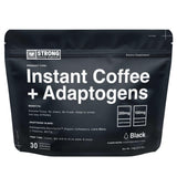 STRONG COFFEE COMPANY, INSTANT BLCAK COFFEE - 30 Servings, Extreme Focus, Adaptogen Coffee, No Jitters, No Crash