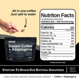 STRONG COFFEE COMPANY, INSTANT BLCAK COFFEE - 30 Servings, Extreme Focus, Adaptogen Coffee, No Jitters, No Crash