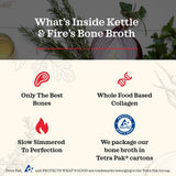 Kettle and Fire Classic Beef Bone Broth, Keto, Paleo, and Whole 30 Approved, Gluten Free, High in Protein and Collagen, 4 Pack (32 Ounces)