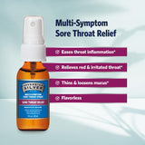 Sovereign Silver Multi-Symptom Sore Throat Relief Homeopathic Spray - Relieves Red, Irritated, Minor Inflamed Throat – Non-Numbing & Flavorless - 1 fl oz