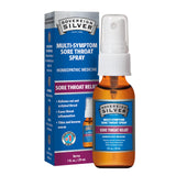 Sovereign Silver Multi-Symptom Sore Throat Relief Homeopathic Spray - Relieves Red, Irritated, Minor Inflamed Throat – Non-Numbing & Flavorless - 1 fl oz