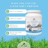 Mt. Capra Since 1928 Clean Whey Protein | Grass-Fed Undenatured Goat Whey Protein Powder, 24 g Protein Per Serving, All Natural, NonGMO, High in Branch Chain Amino Acids, Unsweetened - 16 Ounce