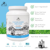 Mt. Capra Since 1928 Clean Whey Protein | Grass-Fed Undenatured Goat Whey Protein Powder, 24 g Protein Per Serving, All Natural, NonGMO, High in Branch Chain Amino Acids, Unsweetened - 16 Ounce