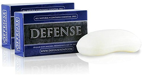Defense Soap 4 Ounce Bar (Pack of 2) - 100% Natural and Herbal Pharmaceutical Grade Tea Tree Oil
