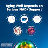 Qualia NAD+ | All-in-one nicotinamide riboside nr supplement for healthy aging | Can boost NAD+ levels up to 50% with: NR (nicotinamide riboside from NIAGEN),Niacin & Niacinamide - Vegan (56 Capsules)