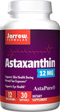 Jarrow Formulas Astaxanthin, A Natural Antioxidant Carotenoid Supports the Skin, Eyes and Immune Health*, 12 mg, 30 Softgels
