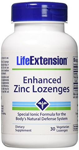 Life Extension Enhanced Zinc Lozenges, 30 Vegetarian Lozenges