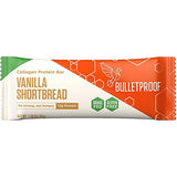 Bulletproof Collagen Protein Bars, Be Strong, Not Hungry, Vanilla Shortbread (12 Count)