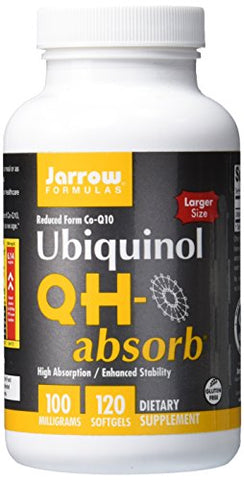 Jarrow Formulas Ubiquinol  QH-Absorb, High Absorption/Enhanced Stability, 100 mg, 120 Softgels