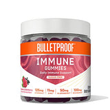 Immune Sugar-Free Gummies, 60 Count, Elderberry Raspberry Flavor | Vitamin C, Zinc, Echinacea, Elderberry | Bulletproof Keto Supplement for A Wellness, Mood, Heart, Hormone Balance