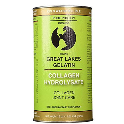 Great Lakes Gelatin - Collagen Hydrolysate Kosher - Unflavored Protein - 16 oz