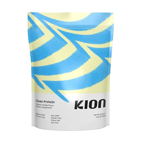 Kion Clean Protein | Grass-Fed & Pasture-Raised Whey Isolate Protein Powder | Smooth Vanilla | 30 Servings