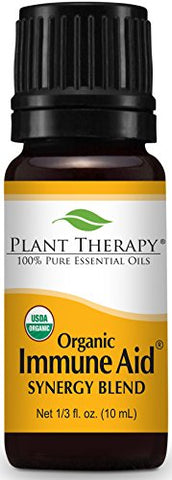 Plant Therapy Immune Aid Organic Synergy Essential Oil 10 mL (1/3 oz) 100% Pure, Undiluted, Therapeutic Grade