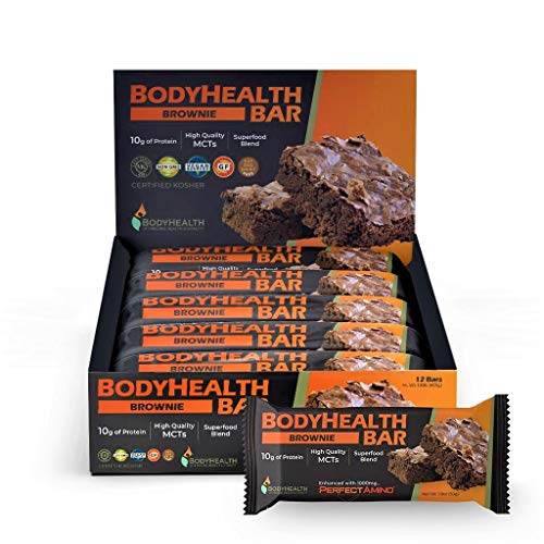BodyHealth Bar: A Protein Energy Snack (Cocoa-Brownie Flavor, 12pk) wi ...
