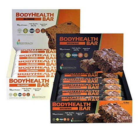 BodyHealth Bar: A Protein Energy Snack (Cocoa-Brownie Flavor, 12pk) wi ...