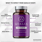 Qualia Night Sleep Aid | Non-Habit Forming | Science-Backed Supplement for Deep Refreshing Sleep | Melatonin-Free, Vegan, Non-GMO, Gluten-Free 80 count
