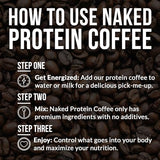 NAKED Mocha Latte Protein Coffee - Premium Instant Coffee - Protein Shake, Iced Coffee, Protein Drinks, Delicious Keto Friendly and Gluten Free, 17 Servings