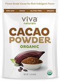 Viva Naturals #1 Best Selling Certified Organic Cacao Powder from Superior Criollo Beans, 1 LB Bag