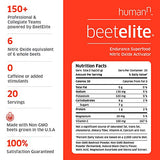 HumanN Beetelite - Beet Root Powder - Nitric Oxide Booster - Athletic Endurance Beet Supplement - Natural Black Cherry Flavor (20 Servings)