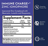 Quicksilver Scientific Immune Charge+ Zinc Ionophore - Zinc Supplement Complexed with Quercetin, Luteolin, Hesperetin Immune + GI Support (60 Softgels)