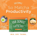 Matcha Latte Mix by Four Sigmatic | Lion’s Mane Mushroom, Organic Matcha, Maitake & Moringa | Focus, Creativity & Productivity Support | 20mg Caffeine | Vegan, Gluten-Free | 0.21 Ounce | Pack of 10