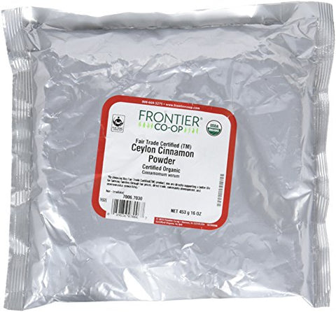 Frontier Co-op Ceylon Cinnamon, Organic Fair Trade Certified, Ground, 1 Pound Bulk Bag
