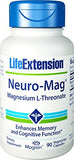 Life Extension Neuro-mag Magnesium L-threonate Dietary Supplements, 90 Vegetarian Capsules