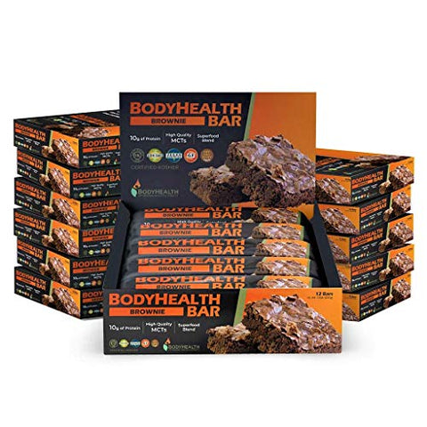 BodyHealth Bar: A Protein Energy Snack (Cocoa-Brownie Flavor, 12pk) wi ...