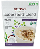 Nutiva Organic, non-GMO, Sustainably Farmed Chia, Flax, and Hemp Superseed Blend, 32-Ounces