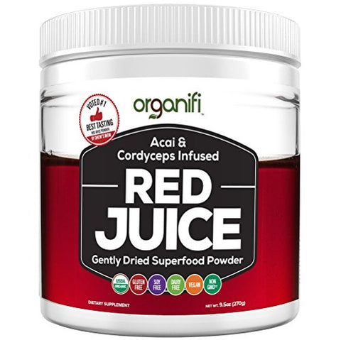 Organic Superfood Powder - Organifi - Red Juice Super Food Supplement - 30 Day Supply - USDA Certified Organic, Boosts Metabolism, and Reverses The Signs Of Aging