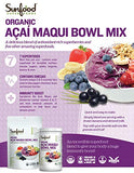 Sunfood Superfoods Acai Powder Smoothie Mix for Maqui Berry Acai Bowls, Gluten Free, Vegan & Low Calorie Healthy Snack with 100% Natural Organic Ingredients, No Added Sugar, 6 oz Bag, 11 Servings