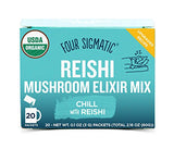 Four Sigmatic Reishi Mushroom Elixir, USDA Organic, chill and sleep, Vegan, Paleo, 20 Count, Packaging May Vary