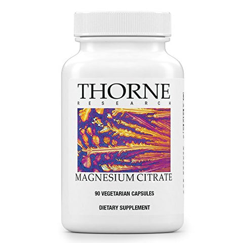 Thorne Research - Magnesium Citrate -To Support Energy Production, Heart and Lung Function, and Metabolism of Sugar and Carbs - 90 Capsules