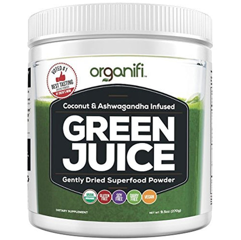 Organic Superfood Powder- Organifi Green Juice Superfood Supplement - 30 Day Supply - USDA Certified Organic Vegan Greens- Hydrates and Revitalizes - Boost Immune System - Support Relaxation and Sleep