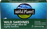 Wild Planet, Sardines in Extra Virgin Olive Oil, Lightly Smoked, 4.4 Ounce Tin (Pack of 12)