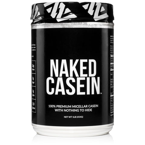 NAKED nutrition Naked Casein - 1Lb Micellar Casein Protein - Bulk, GMO-Free, Gluten Free, Soy Free, Preservative Free - Stimulate Muscle Growth - Enhance Recovery - 15 Servings