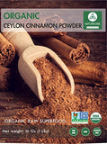 Premium Quality Organic Ceylon Cinnamon Powder (1lb) by Naturevibe Botanicals, Raw, Gluten-Free & Non-GMO (16 ounces)