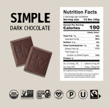 Hu Chocolate Bars | 6 Pack Simple Chocolate | Natural Organic Vegan, Gluten Free, Paleo, Non GMO, Fair Trade Dark Chocolate | 2.1oz Each